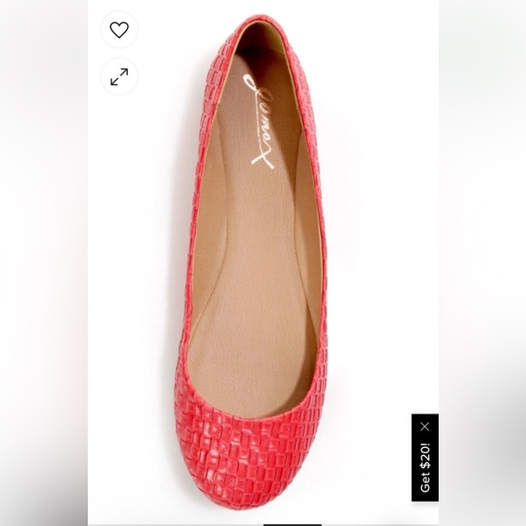 NWOB. Lulus GoMax 8.5 Sienna 22X Red Basketweave Ballet Flats. - Picture 3 of 15